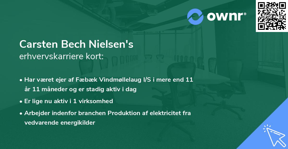 Carsten Bech Nielsen's erhvervskarriere kort