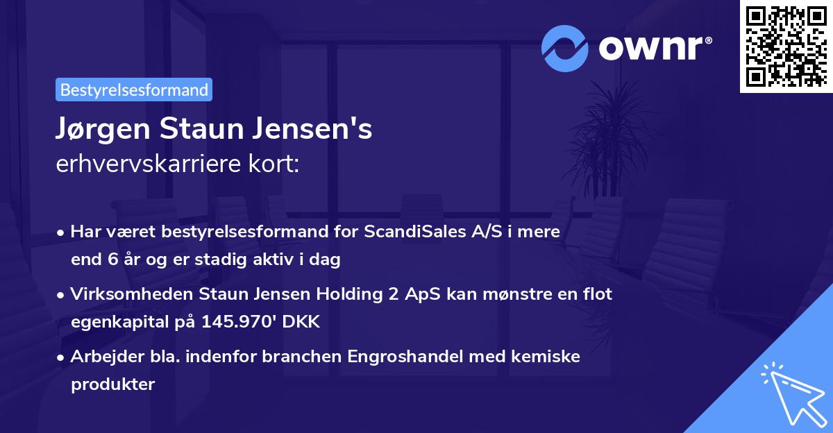 Jørgen Staun Jensen's erhvervskarriere kort