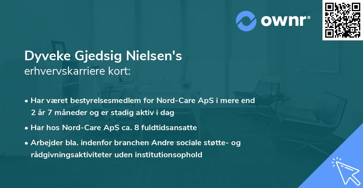 Dyveke Gjedsig Nielsen's erhvervskarriere kort