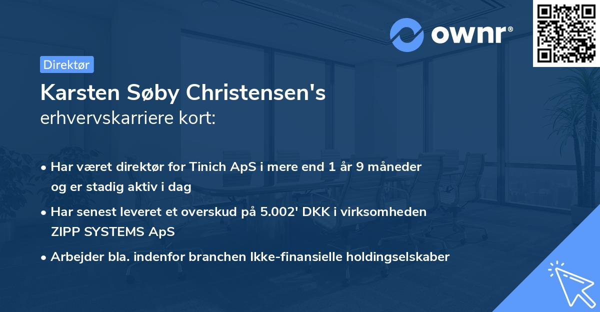 Karsten Søby Christensen's erhvervskarriere kort