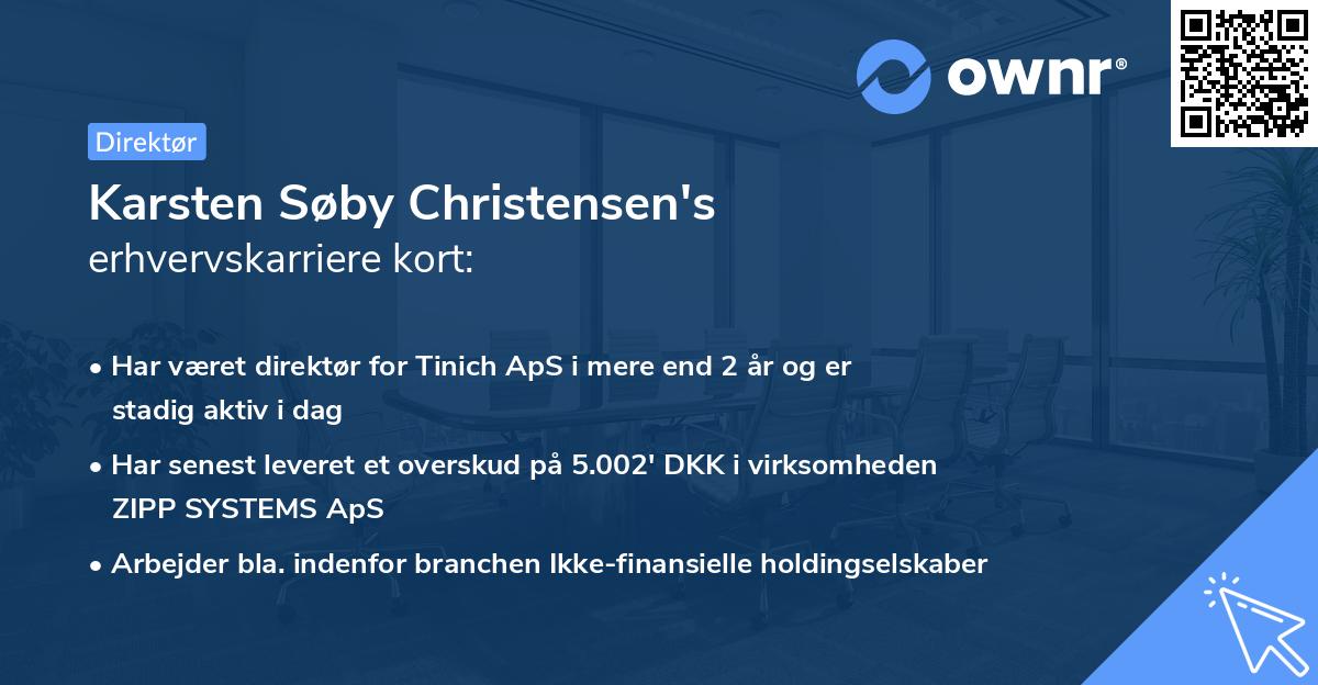 Karsten Søby Christensen's erhvervskarriere kort