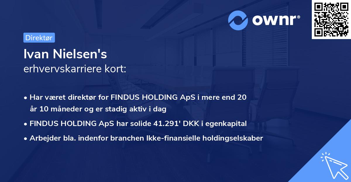 Ivan Nielsen's erhvervskarriere kort