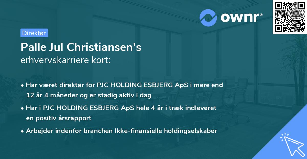 Palle Jul Christiansen's erhvervskarriere kort