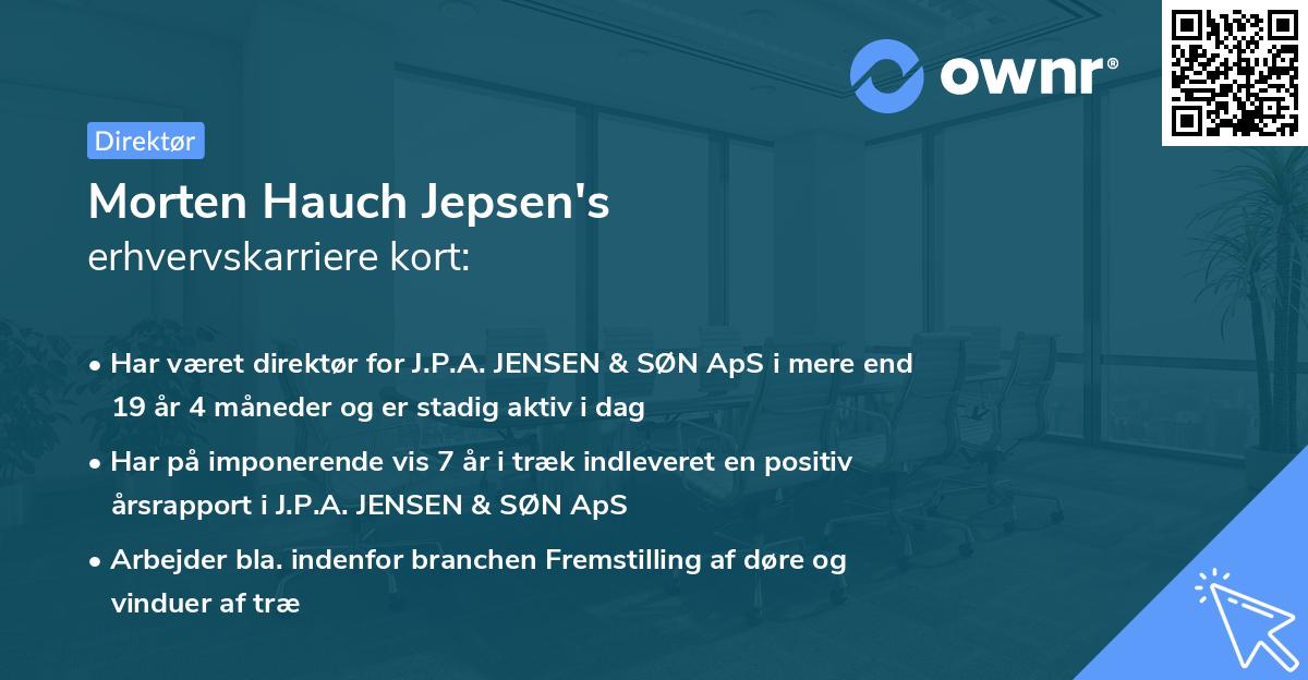 Morten Hauch Jepsen's erhvervskarriere kort