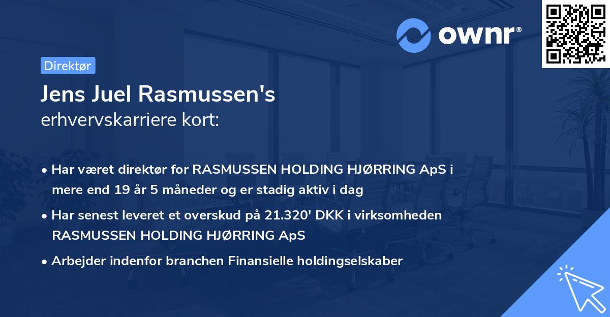 Jens Juel Rasmussen's erhvervskarriere kort