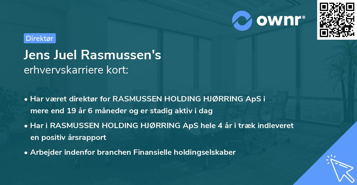 Jens Juel Rasmussen's erhvervskarriere kort