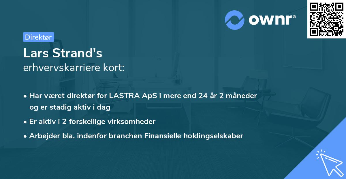 Lars Strand's erhvervskarriere kort
