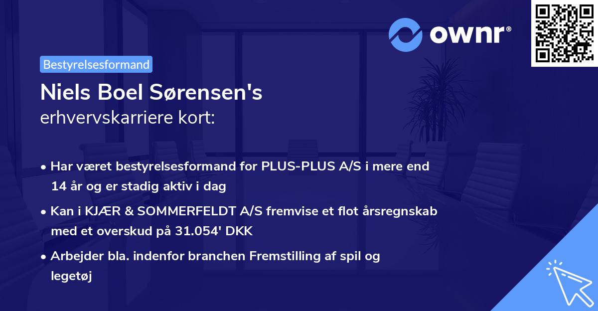 Niels Boel Sørensen's erhvervskarriere kort