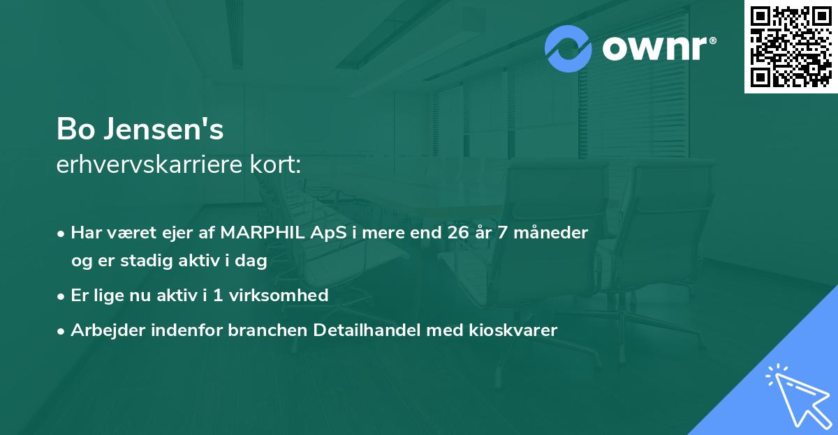 Bo Jensen's erhvervskarriere kort