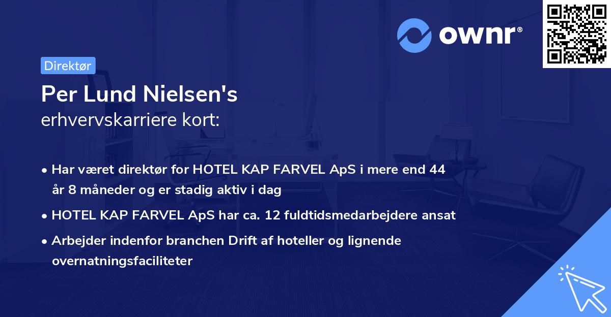 Per Lund Nielsen's erhvervskarriere kort