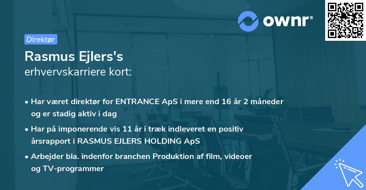 Rasmus Ejlers's erhvervskarriere kort