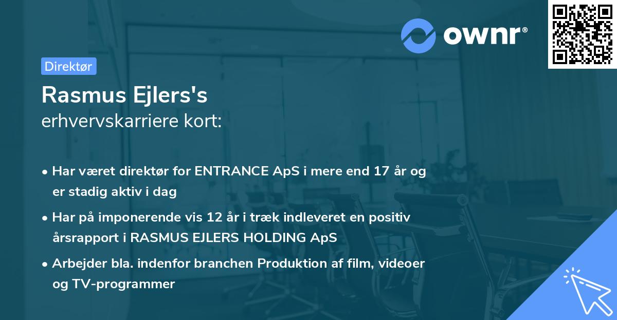 Rasmus Ejlers's erhvervskarriere kort