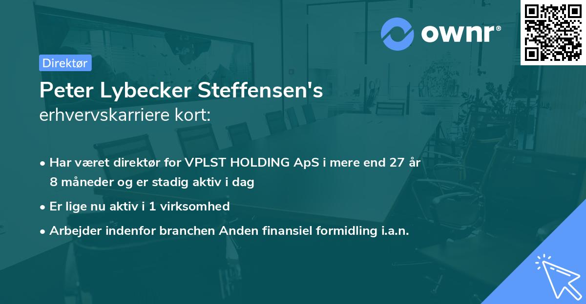 Peter Lybecker Steffensen's erhvervskarriere kort