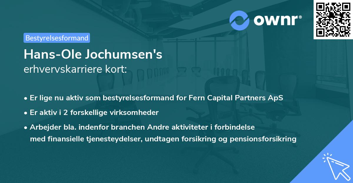 Hans-Ole Jochumsen's erhvervskarriere kort