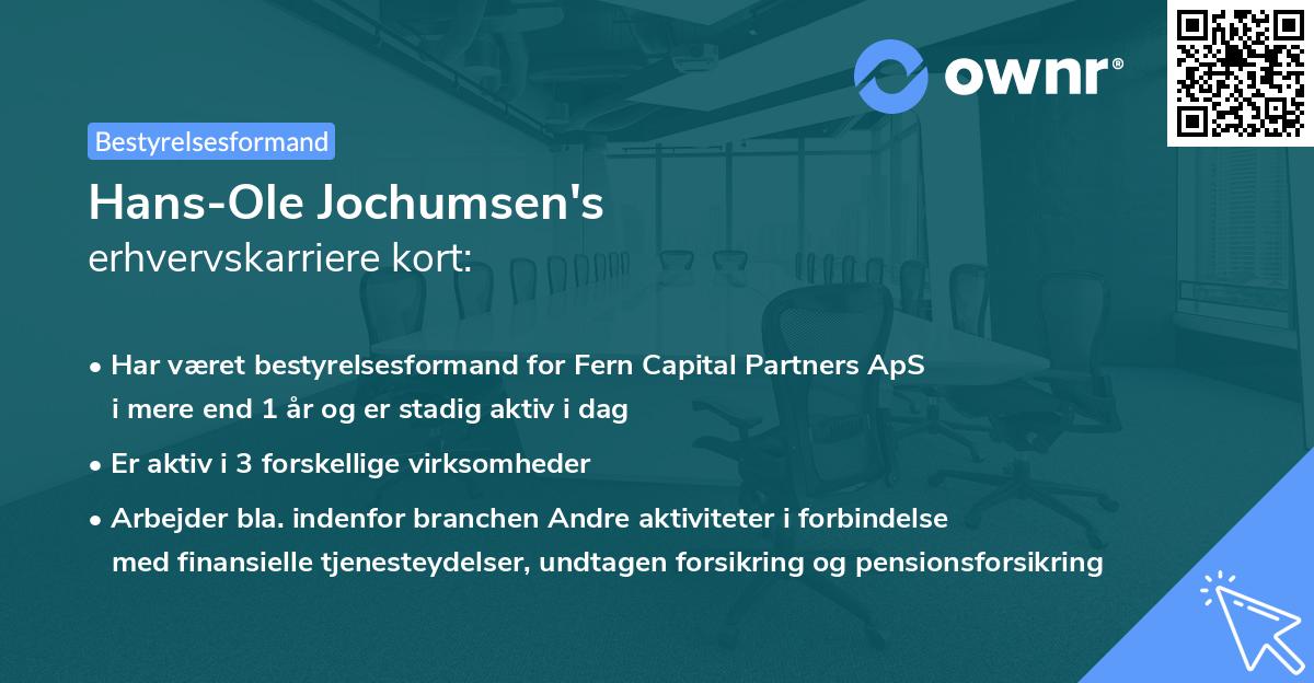 Hans-Ole Jochumsen's erhvervskarriere kort