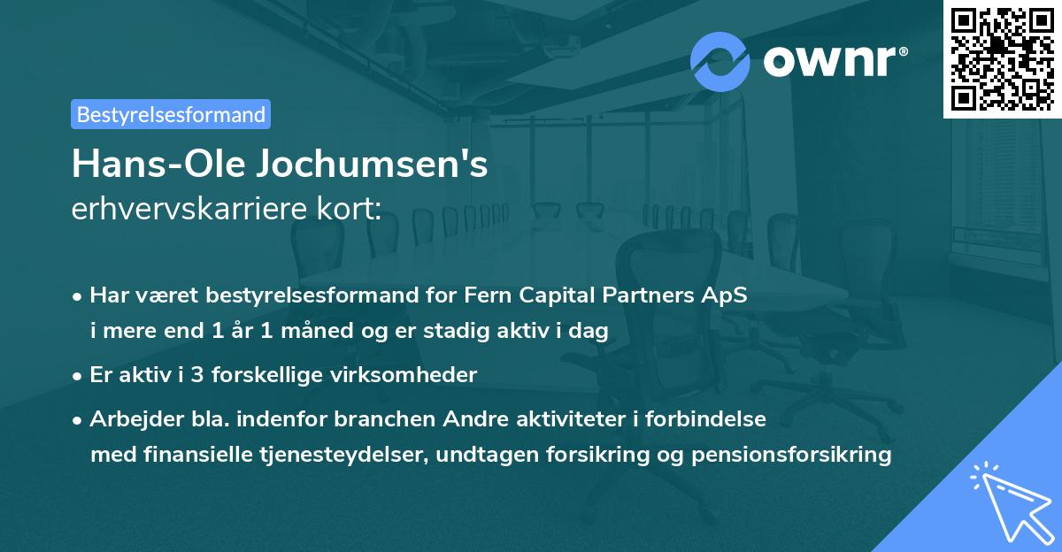 Hans-Ole Jochumsen's erhvervskarriere kort