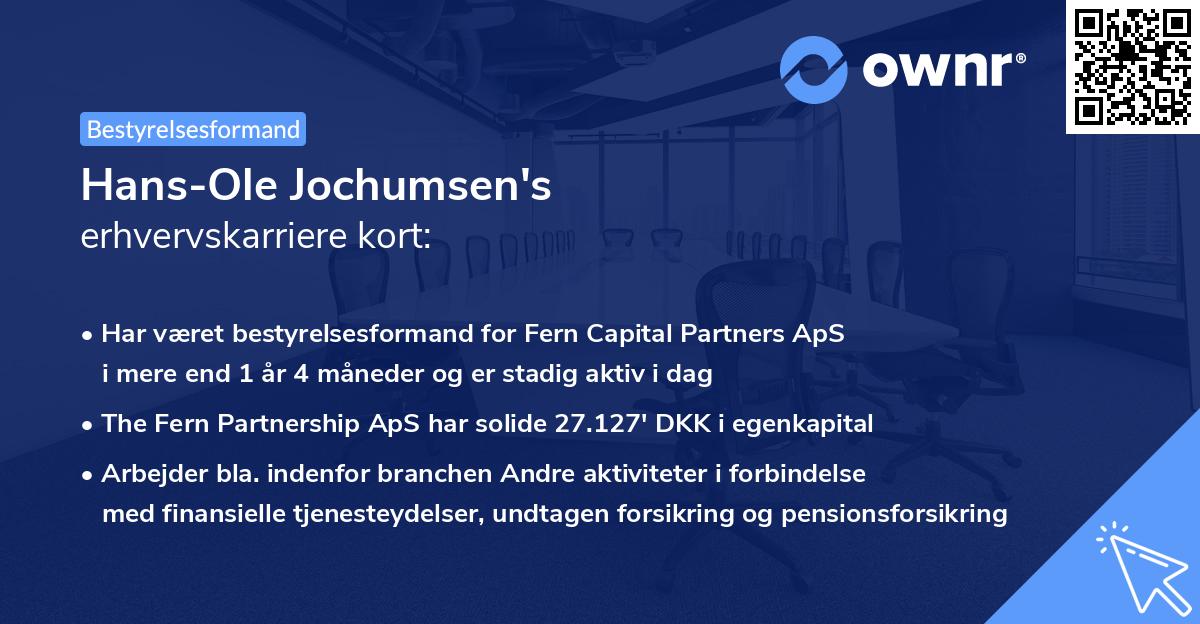 Hans-Ole Jochumsen's erhvervskarriere kort