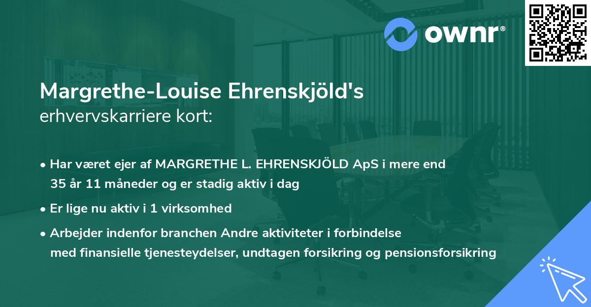Margrethe-Louise Ehrenskjöld's erhvervskarriere kort