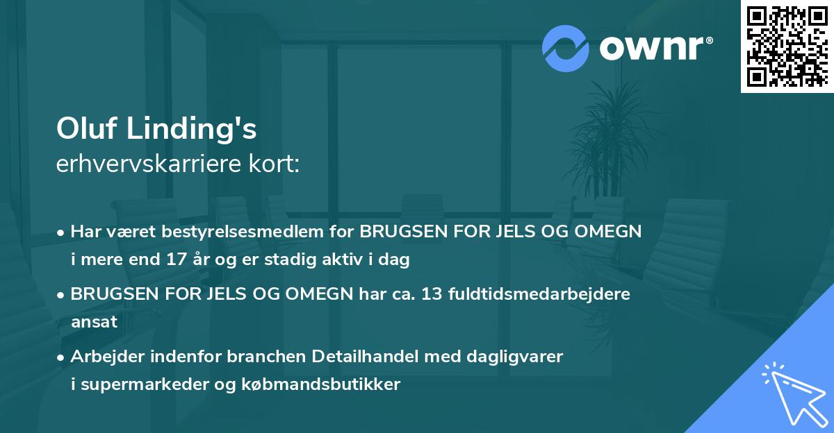 Oluf Linding's erhvervskarriere kort