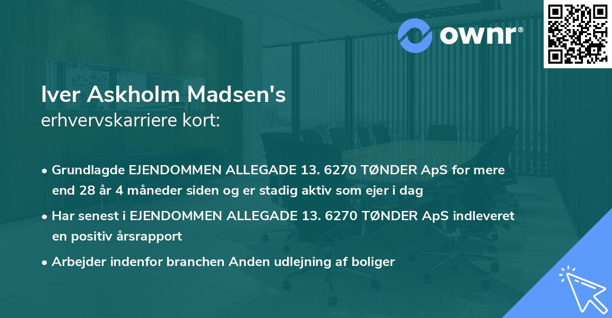 Iver Askholm Madsen's erhvervskarriere kort