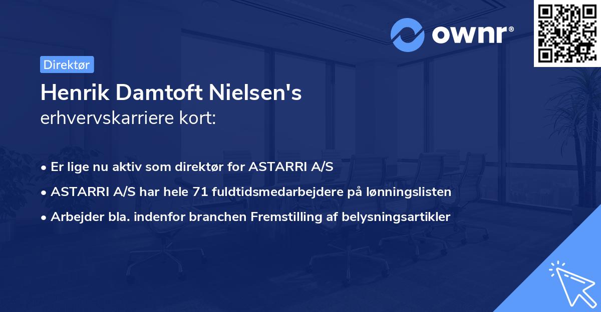 Henrik Damtoft Nielsen's erhvervskarriere kort