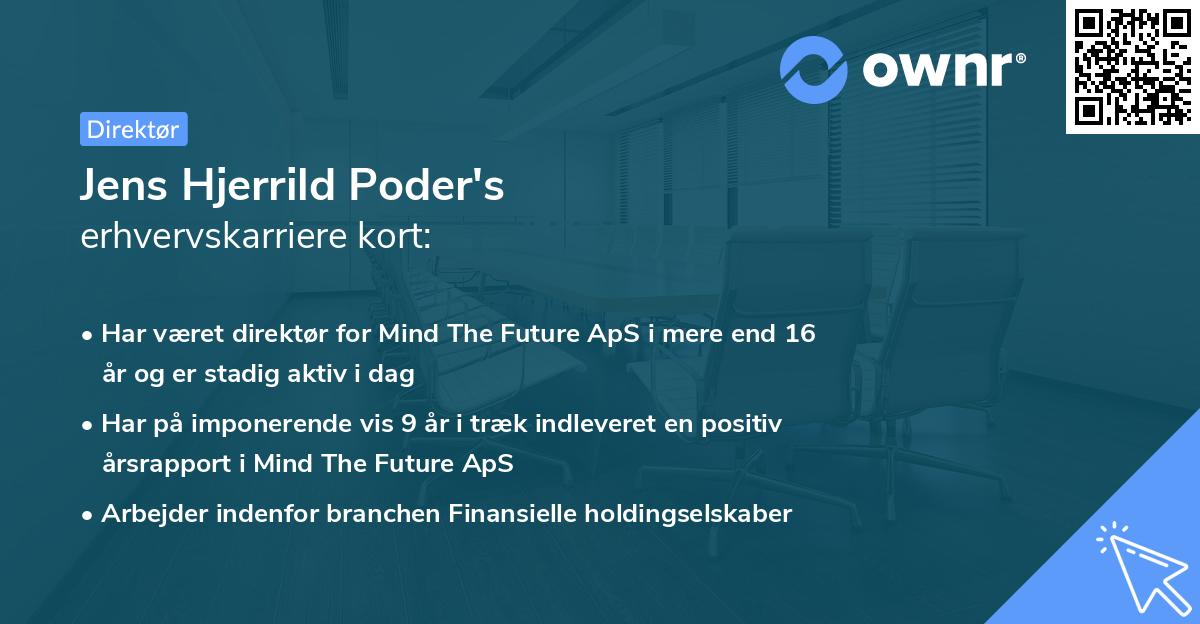 Jens Hjerrild Poder's erhvervskarriere kort