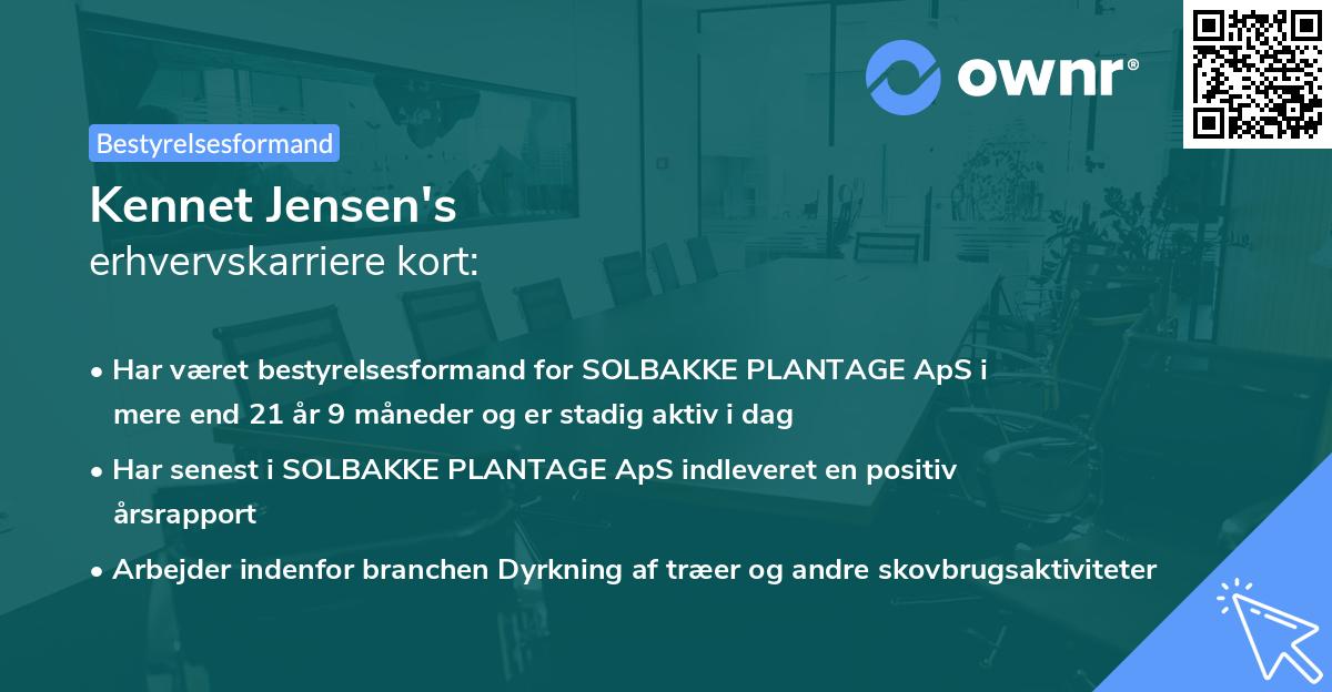 Kennet Jensen's erhvervskarriere kort