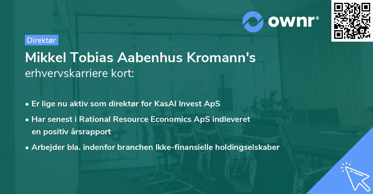 Mikkel Tobias Aabenhus Kromann's erhvervskarriere kort