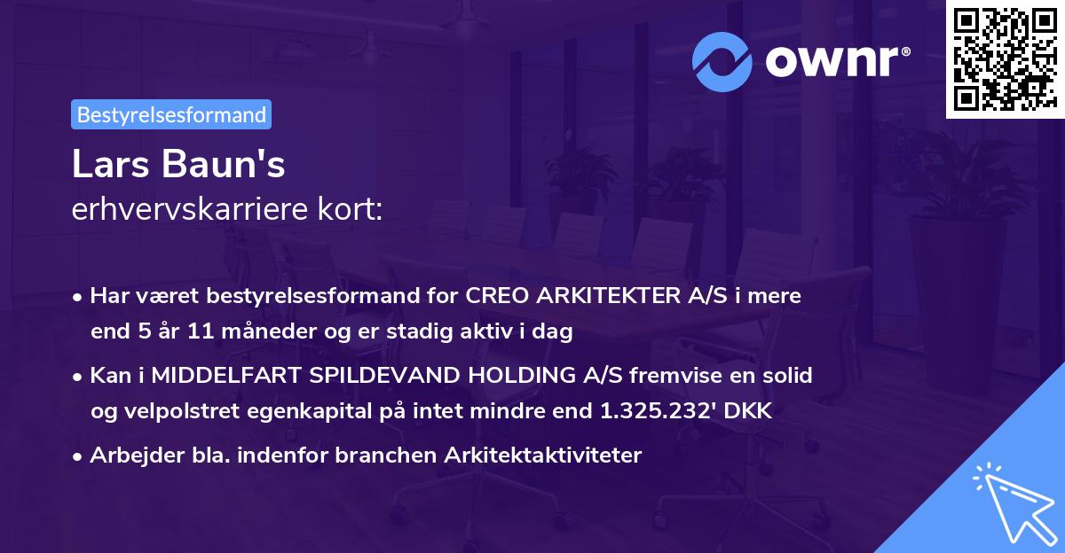 Lars Baun's erhvervskarriere kort
