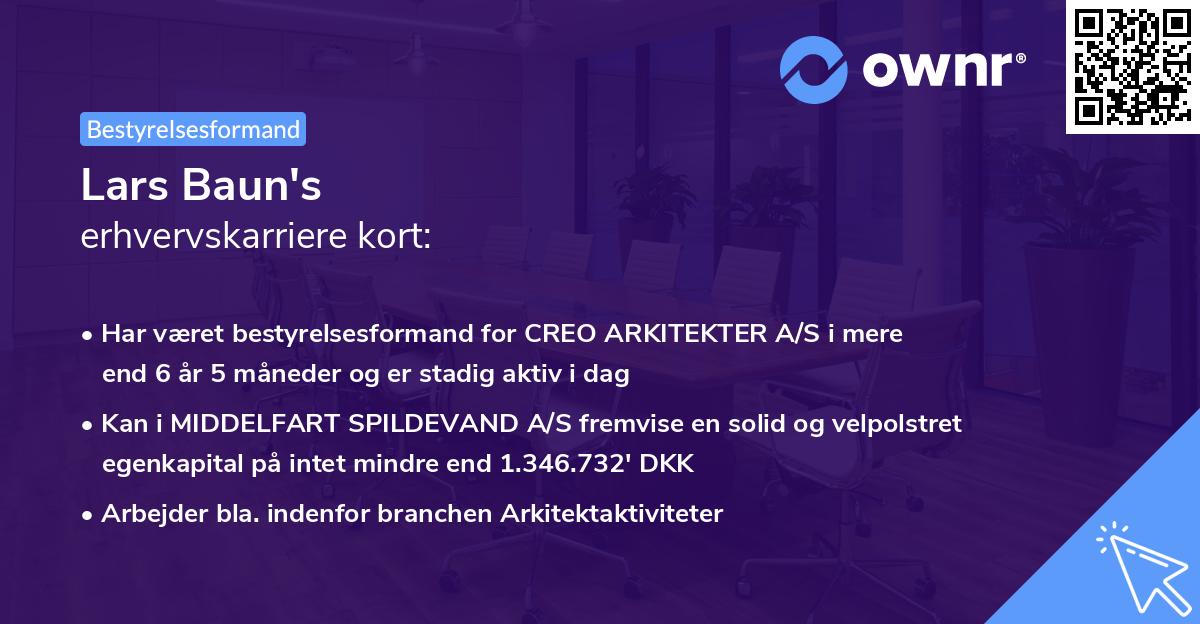 Lars Baun's erhvervskarriere kort