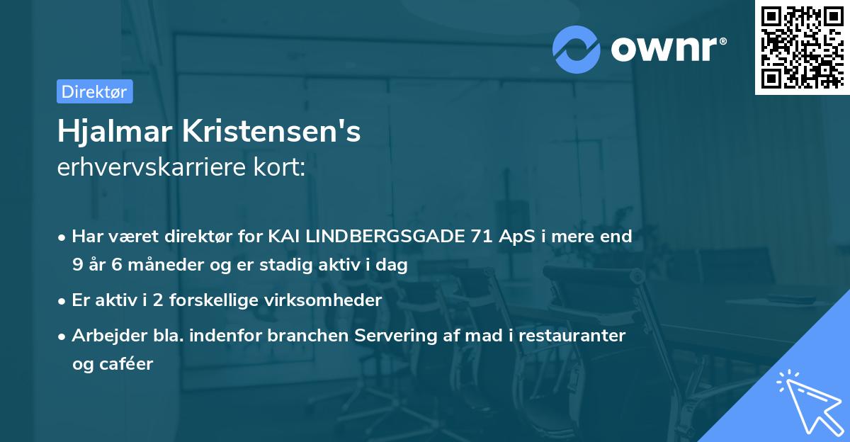 Hjalmar Kristensen's erhvervskarriere kort