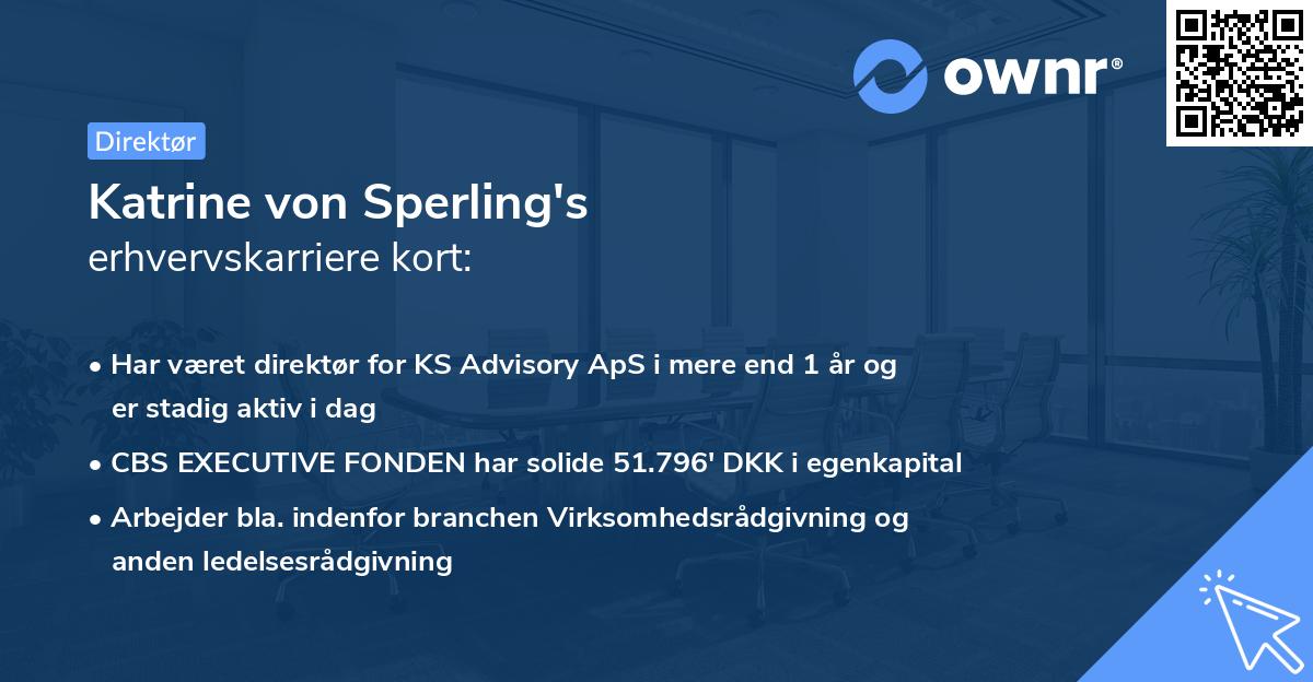 Katrine von Sperling's erhvervskarriere kort