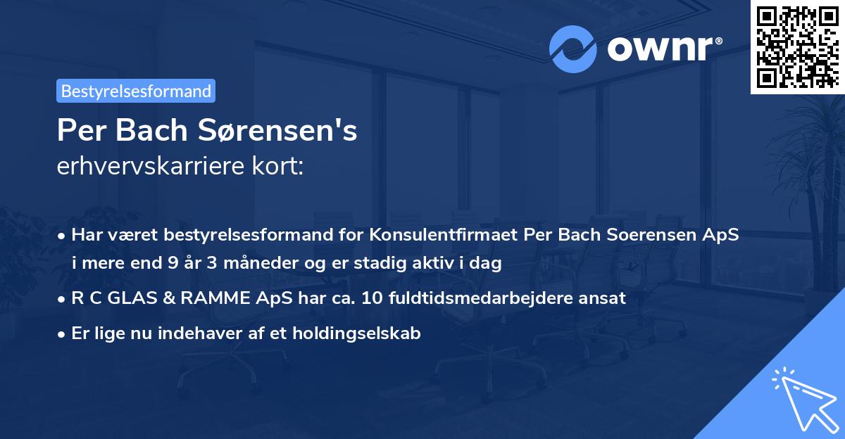 Per Bach Sørensen's erhvervskarriere kort