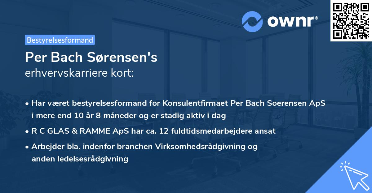 Per Bach Sørensen's erhvervskarriere kort