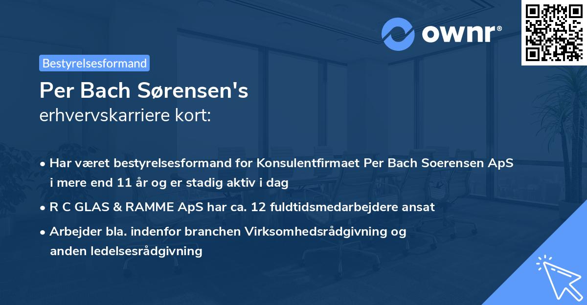 Per Bach Sørensen's erhvervskarriere kort