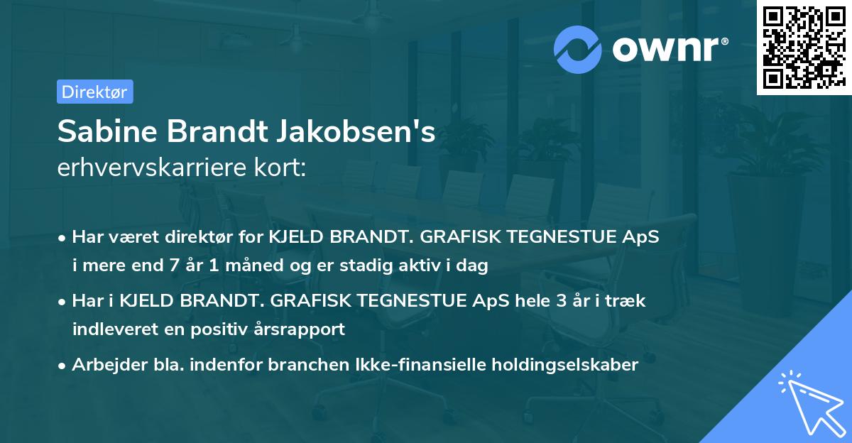 Sabine Brandt Jakobsen's erhvervskarriere kort