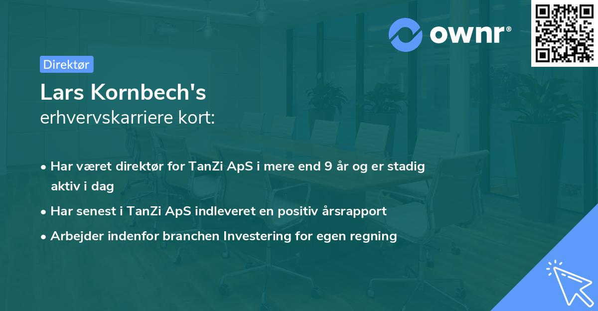 Lars Kornbech's erhvervskarriere kort