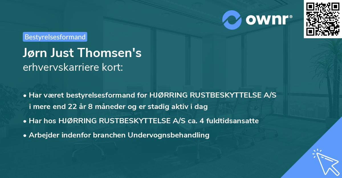 Jørn Just Thomsen's erhvervskarriere kort