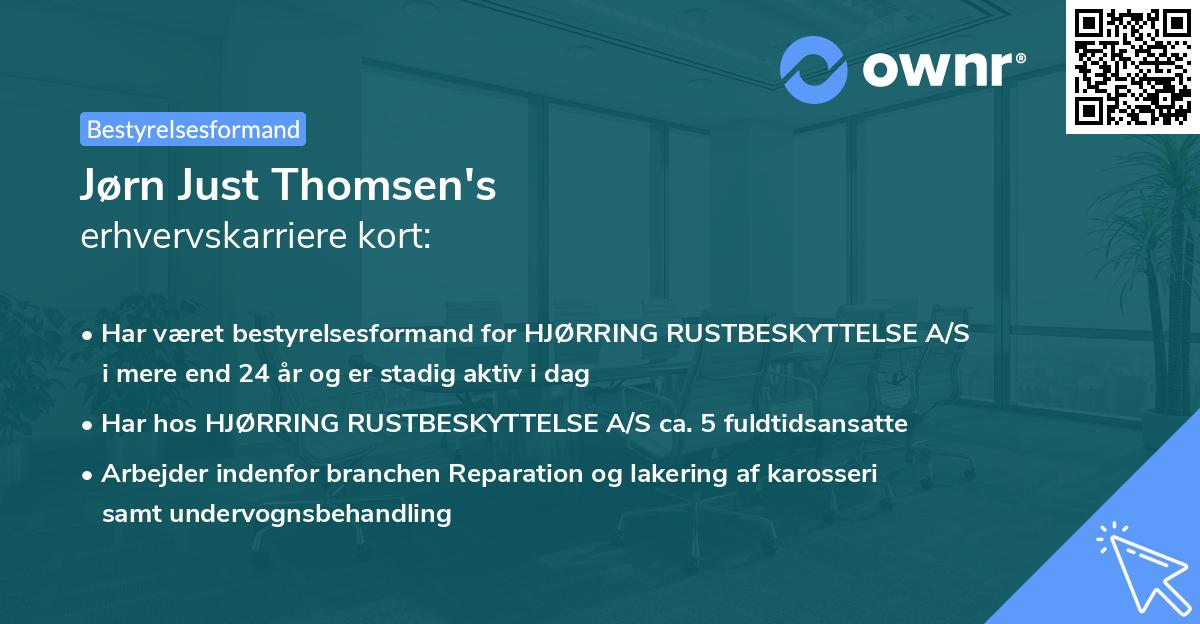 Jørn Just Thomsen's erhvervskarriere kort