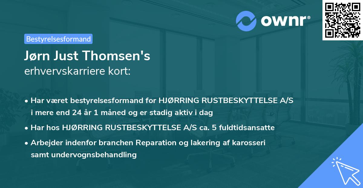 Jørn Just Thomsen's erhvervskarriere kort