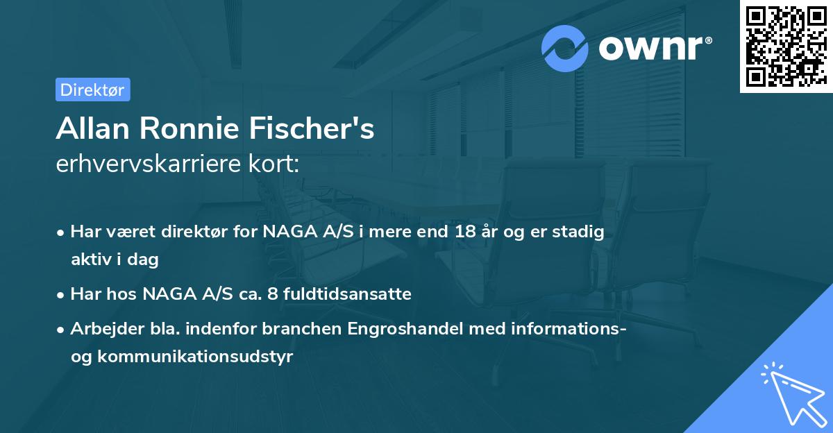 Allan Ronnie Fischer's erhvervskarriere kort