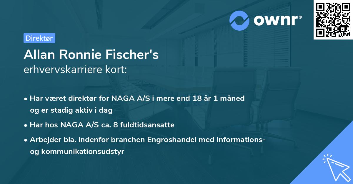 Allan Ronnie Fischer's erhvervskarriere kort