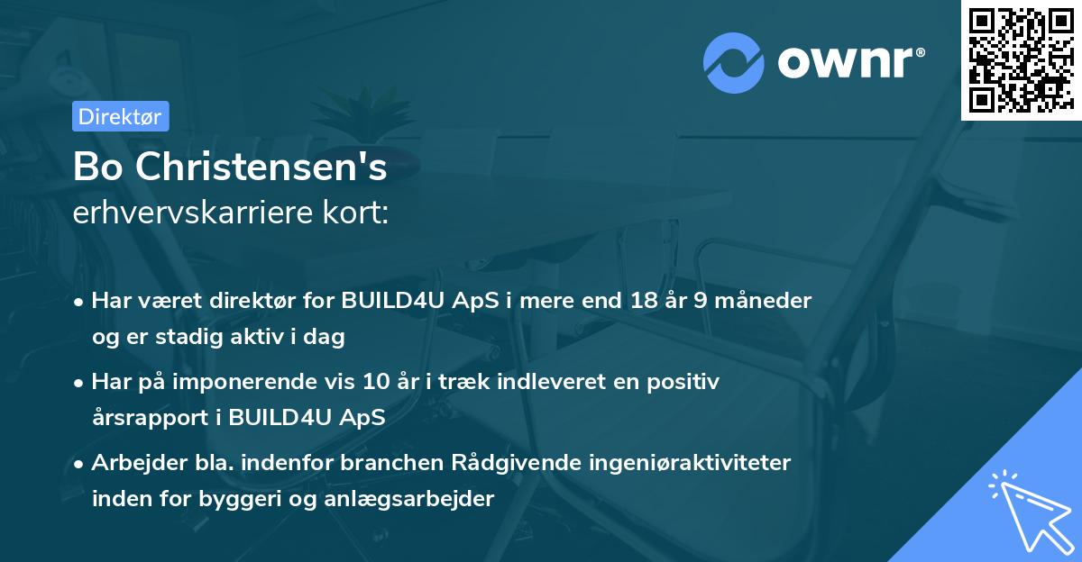 Bo Christensen's erhvervskarriere kort