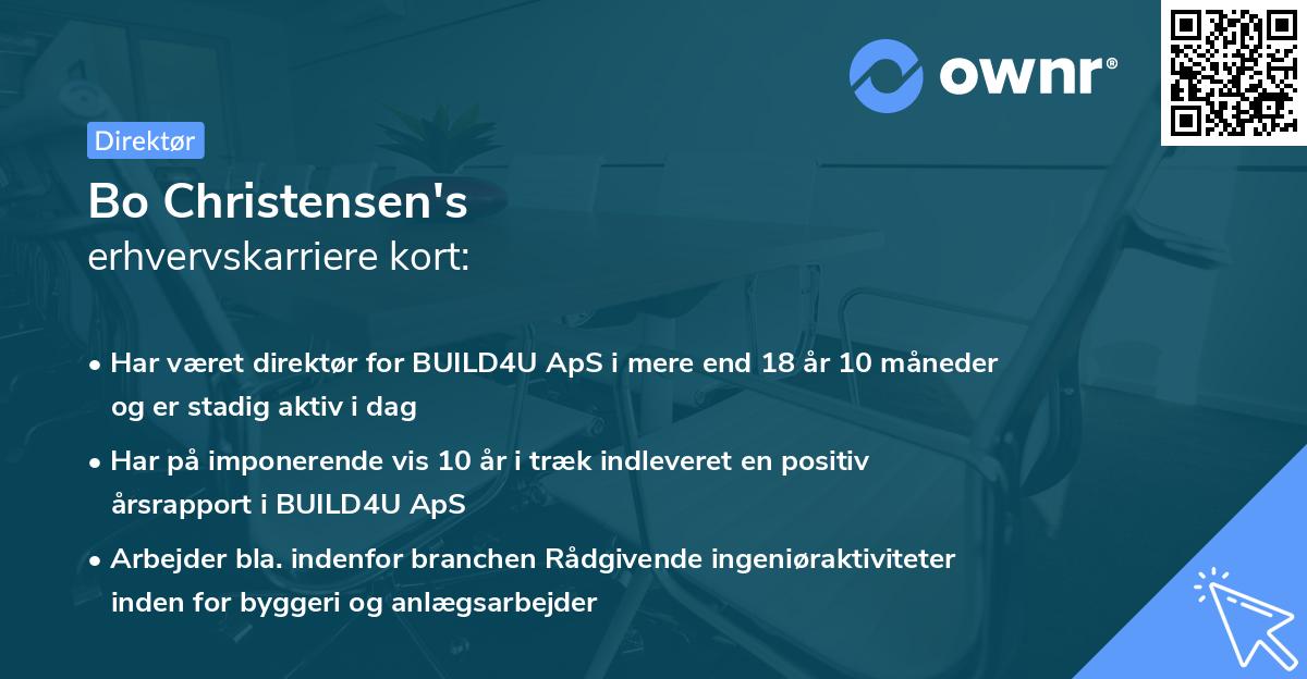 Bo Christensen's erhvervskarriere kort