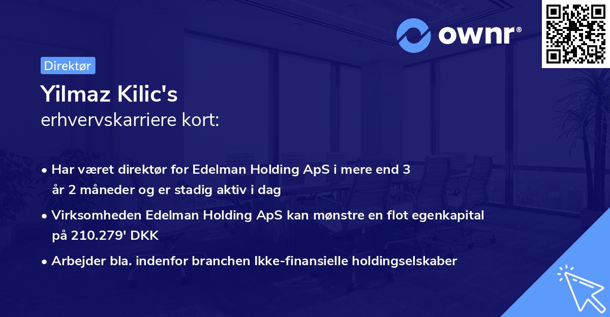 Yilmaz Kilic's erhvervskarriere kort