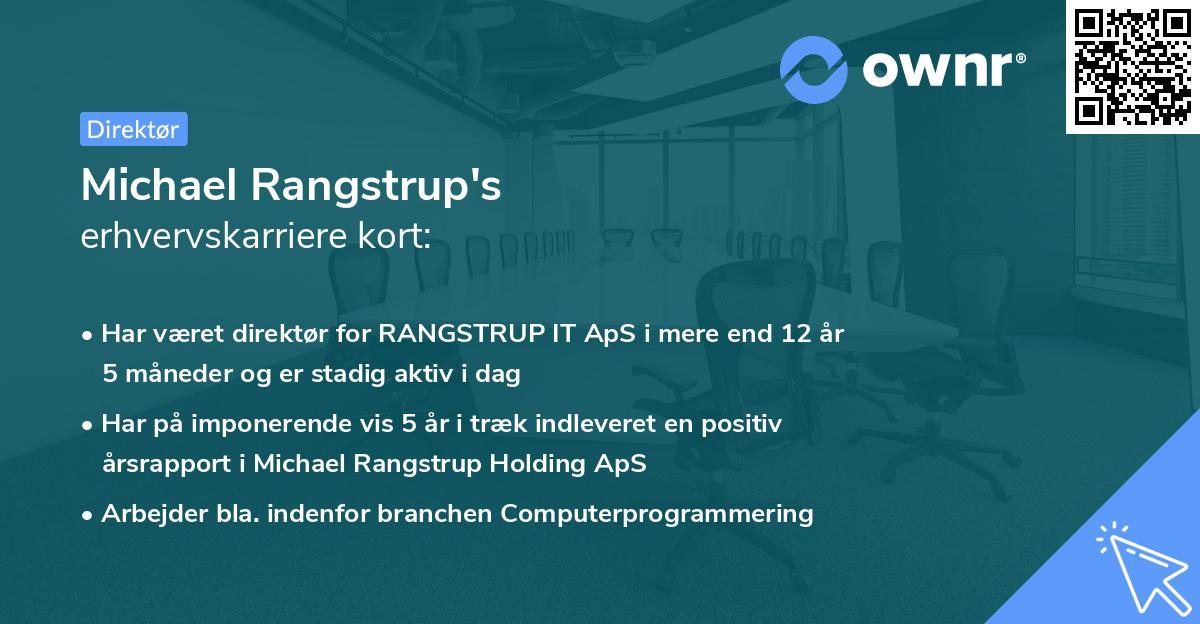 Michael Rangstrup's erhvervskarriere kort