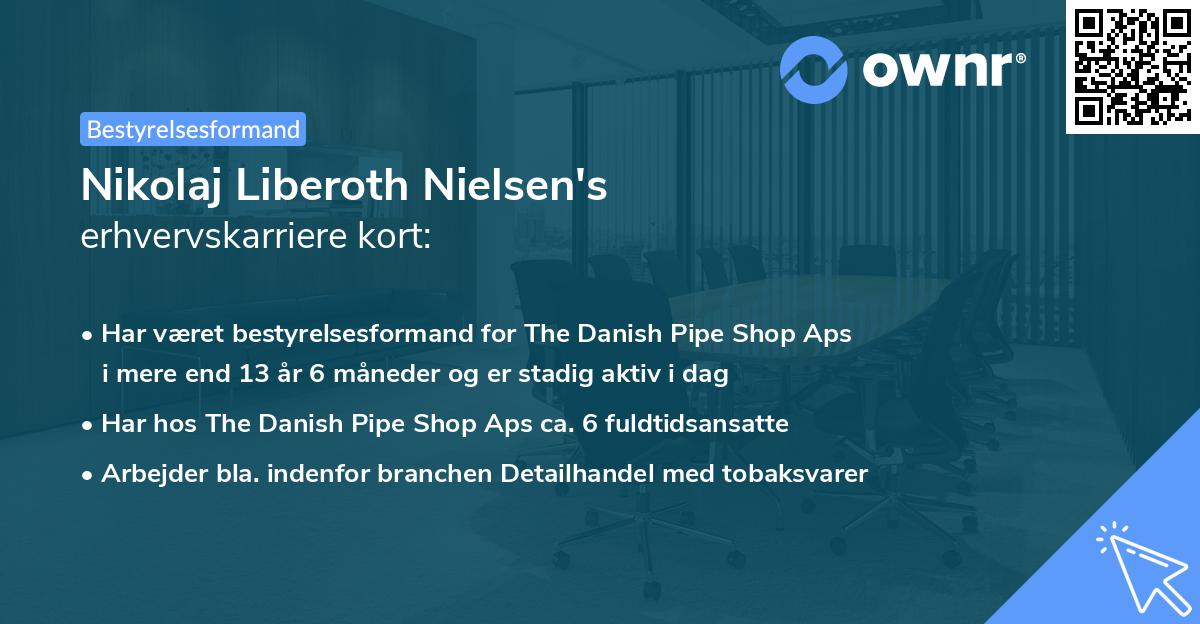 Nikolaj Liberoth Nielsen's erhvervskarriere kort