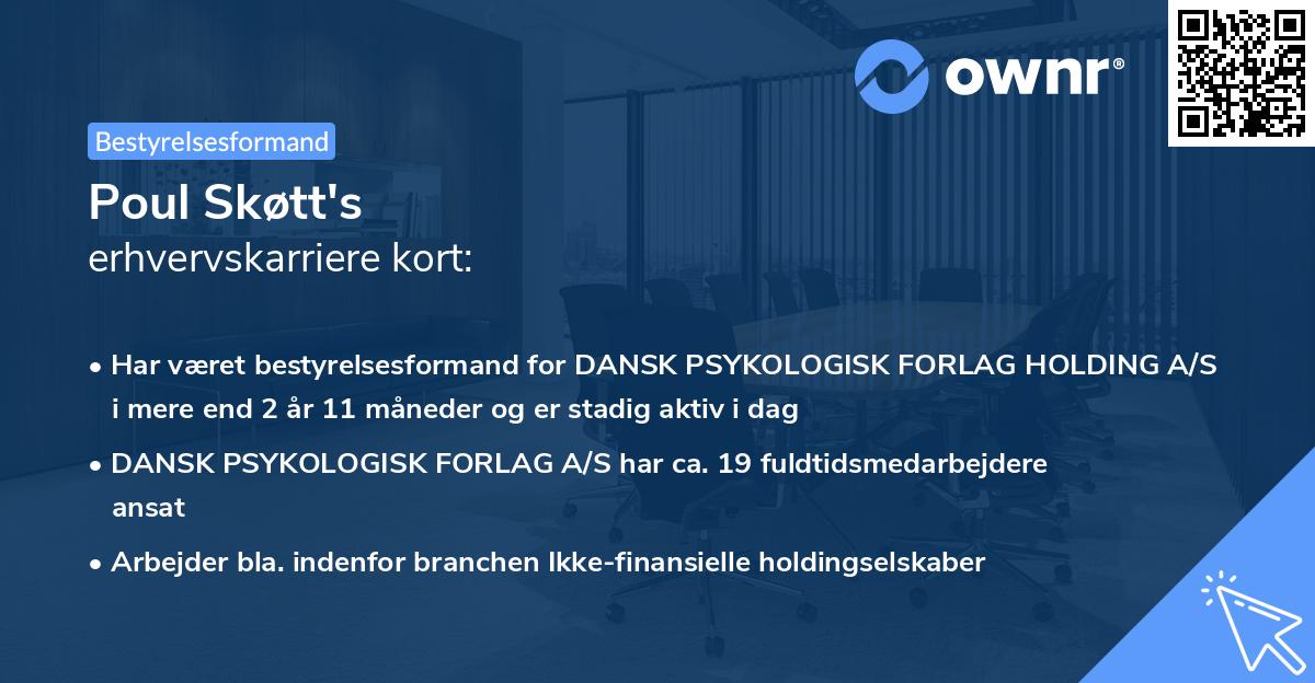 Poul Skøtt's erhvervskarriere kort