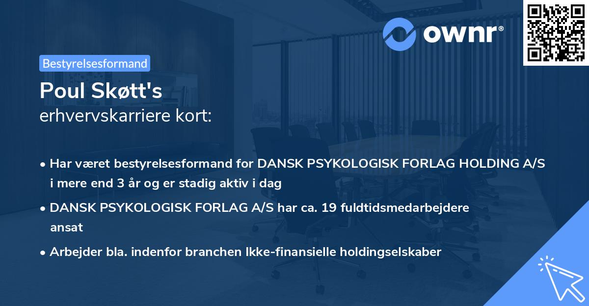 Poul Skøtt's erhvervskarriere kort