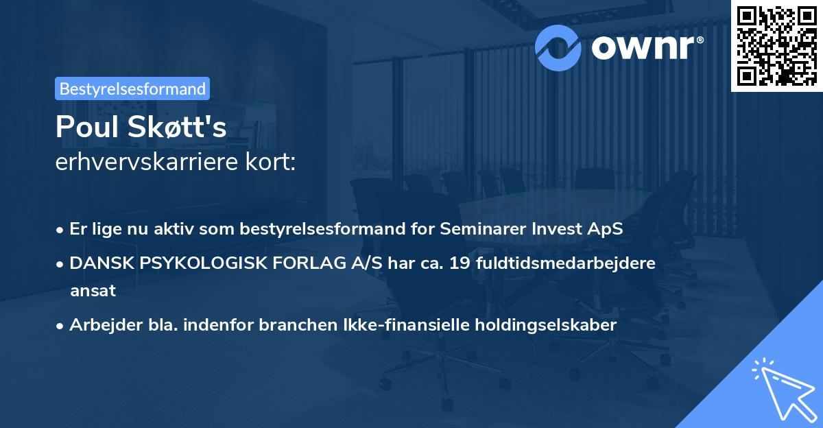 Poul Skøtt's erhvervskarriere kort
